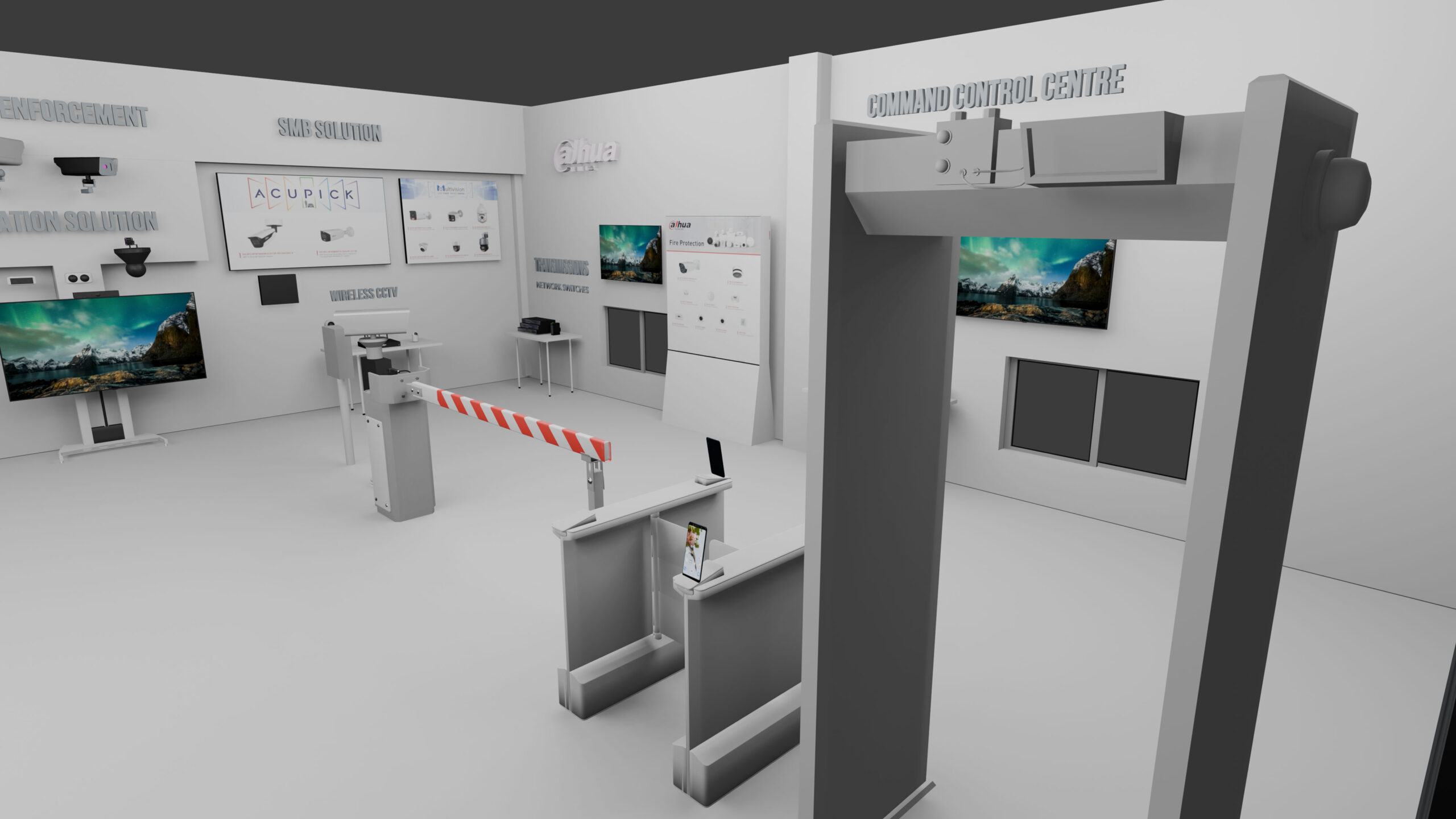 3D render of showroom